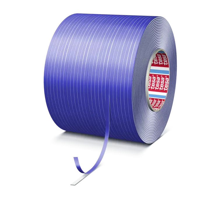 tesa ACXplus 70740 High Resistance, 10m x 400mm, schwarz, Slitter, Abd. blau, 3900µm
